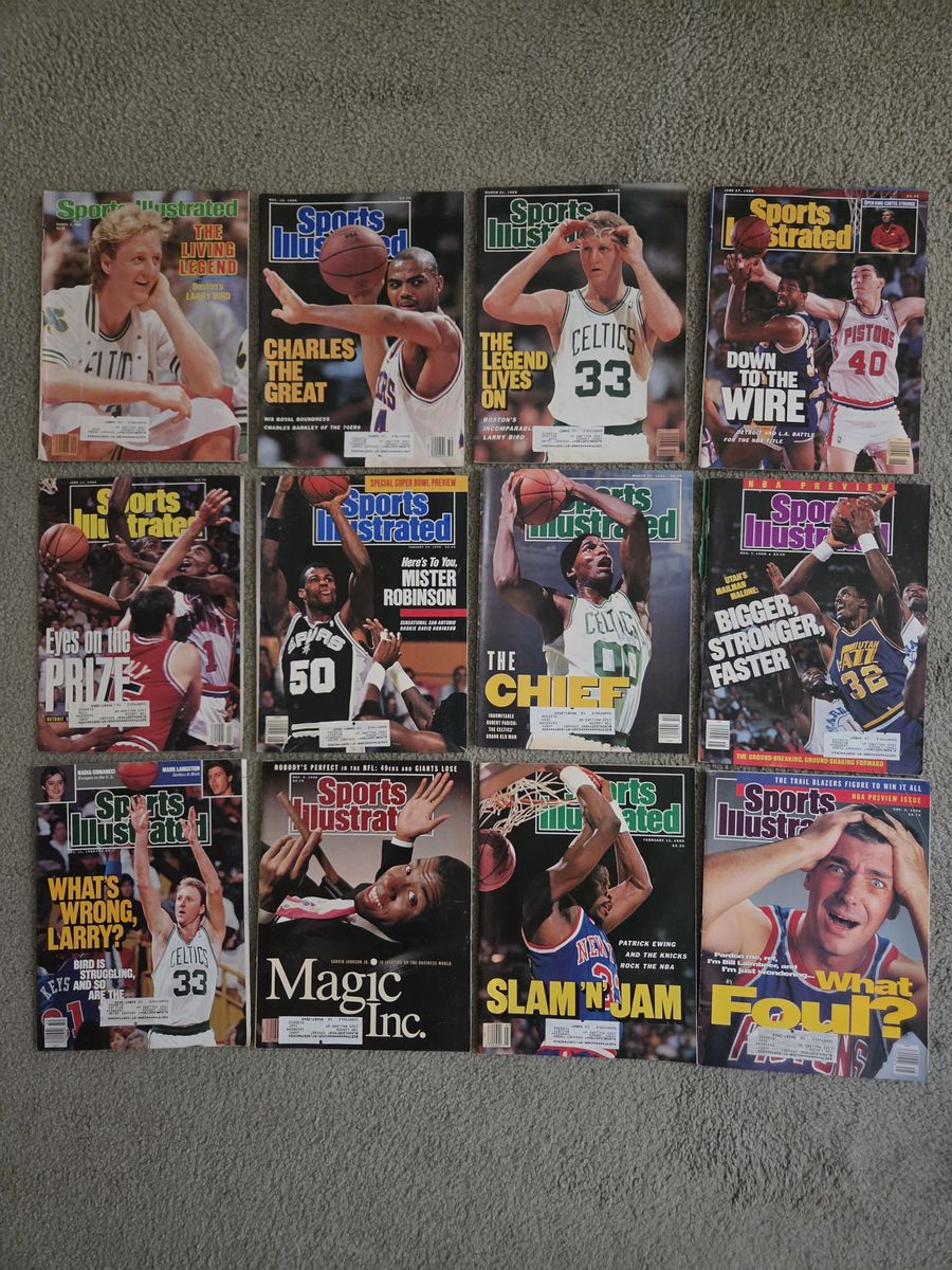 Sports Illustrated 1980s NBA Bundle – 12 Classic Issues (1986–1991)