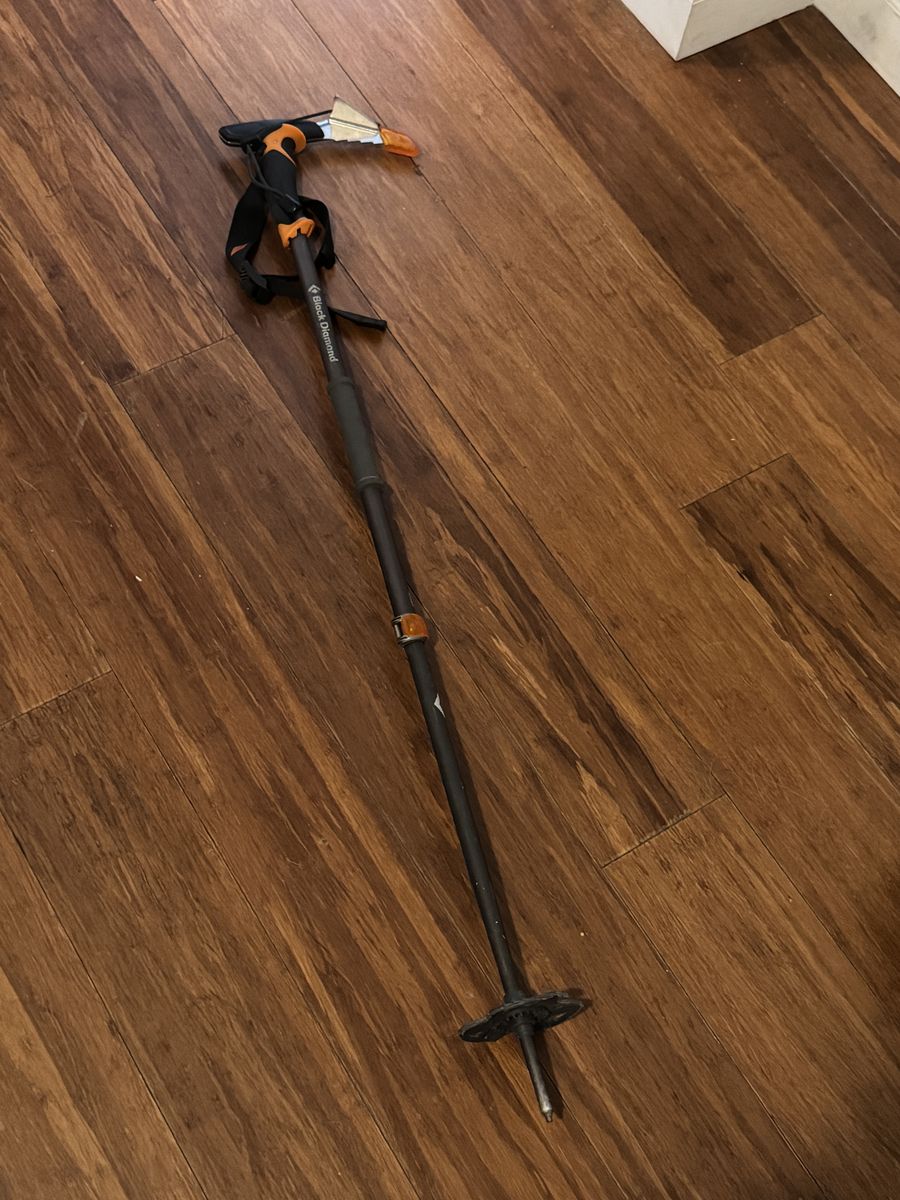 Black Diamond Whippet Ski Pole - Single Adjustable Pole with self arrest Handle
