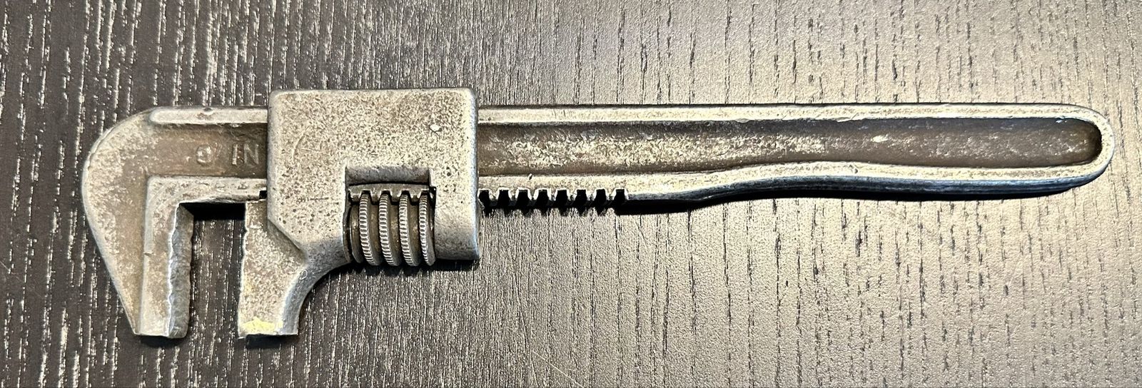 Vintage 9" Pipe Wrench Adjustable Monkey Wrench