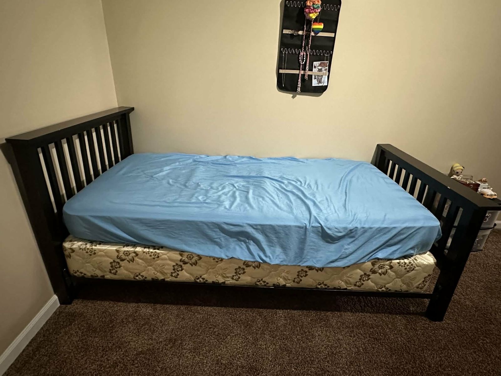 Twin Bed, Box Spring, & Bed Frame