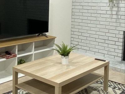 Light Wood Coffee Table with Lower Shelf