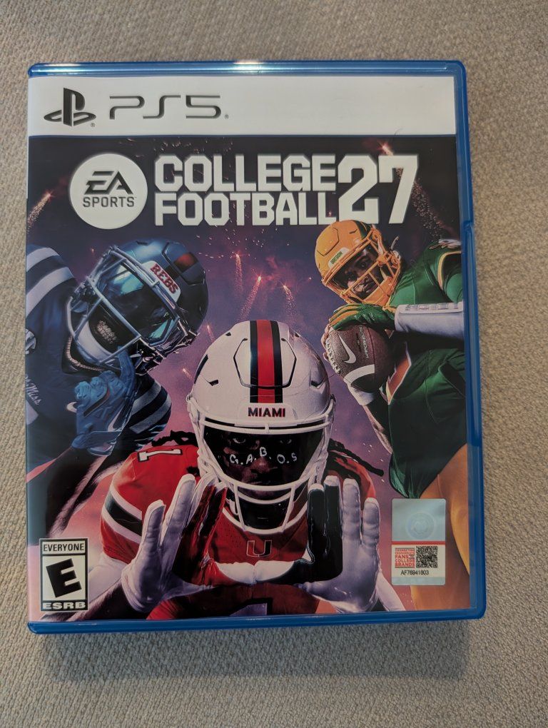 EA Sports College Football 27 PS5 Game - Everyone E ESRB Rating - Miami Cover