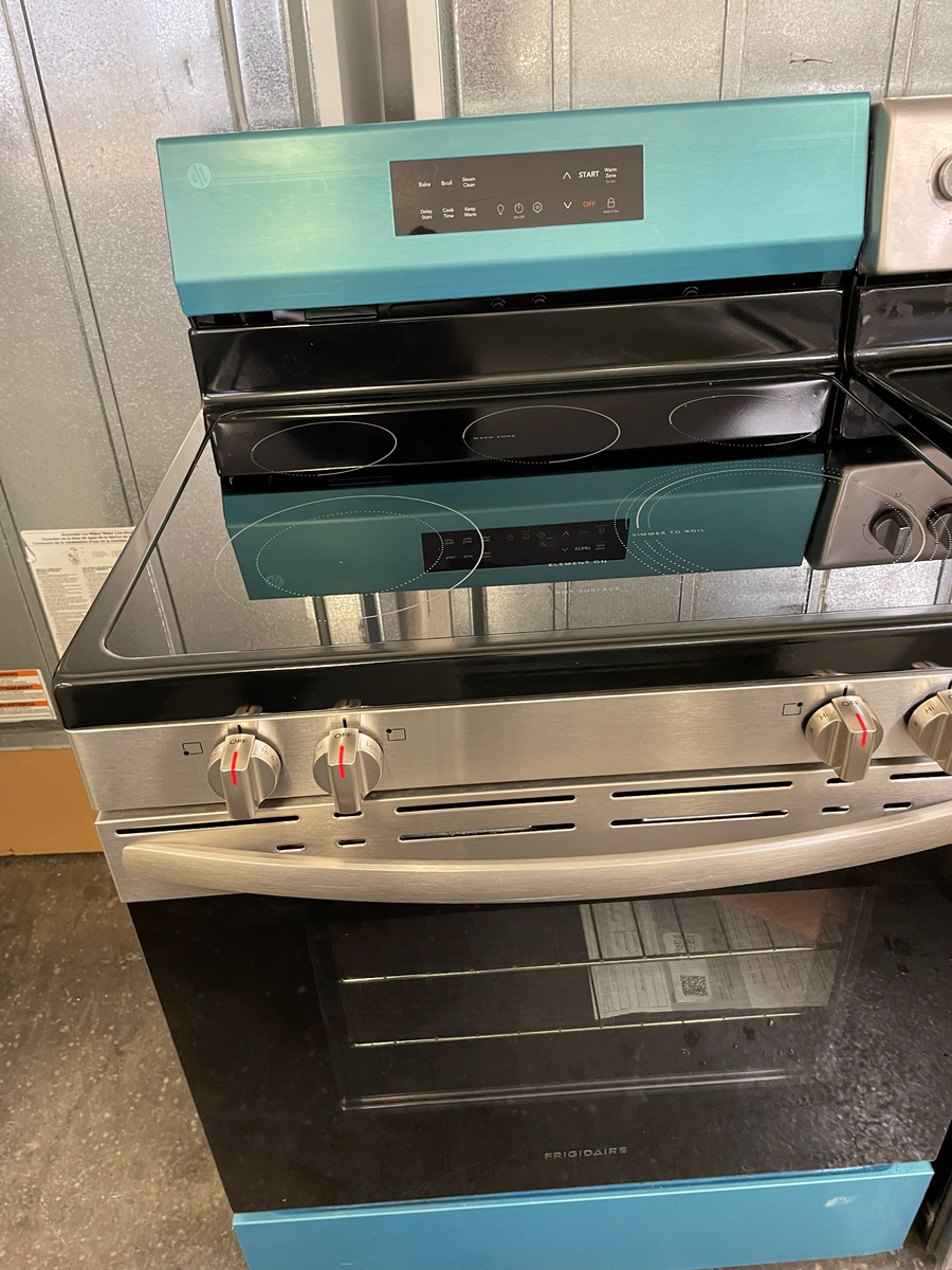 Frigidaire Electric Range Stainless Steel 30" 5 Burner Freestanding Oven Black Ceramic Top