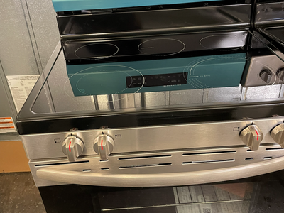 Frigidaire Electric Range Stainless Steel 30" 5 Burner Freestanding Oven Black Ceramic Top
