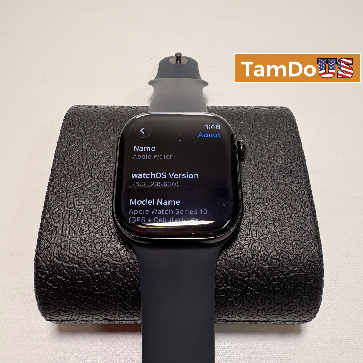 Apple Watch Series 10 (46mm, Cellular) Jet Black AL Case Black Sport Band M/L