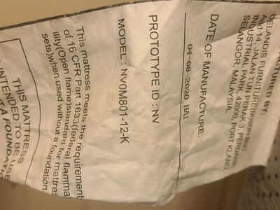 Novilla Memory Foam King size mattress