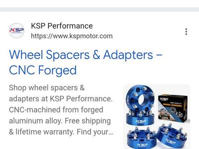 4 - KSP 1 1/2 inch wheel spacers 2005 ford f150 4x4 used 2 used for mock up never dove on.