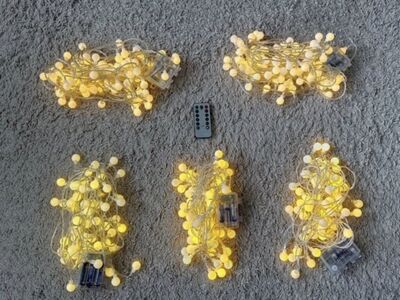 Battery powered LED string lights