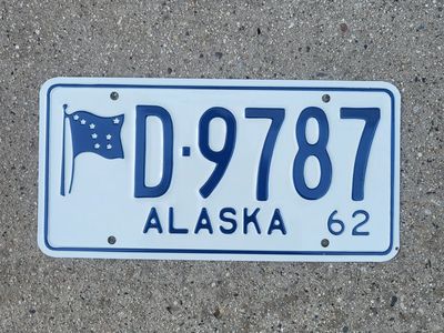1962 Alaska license plate