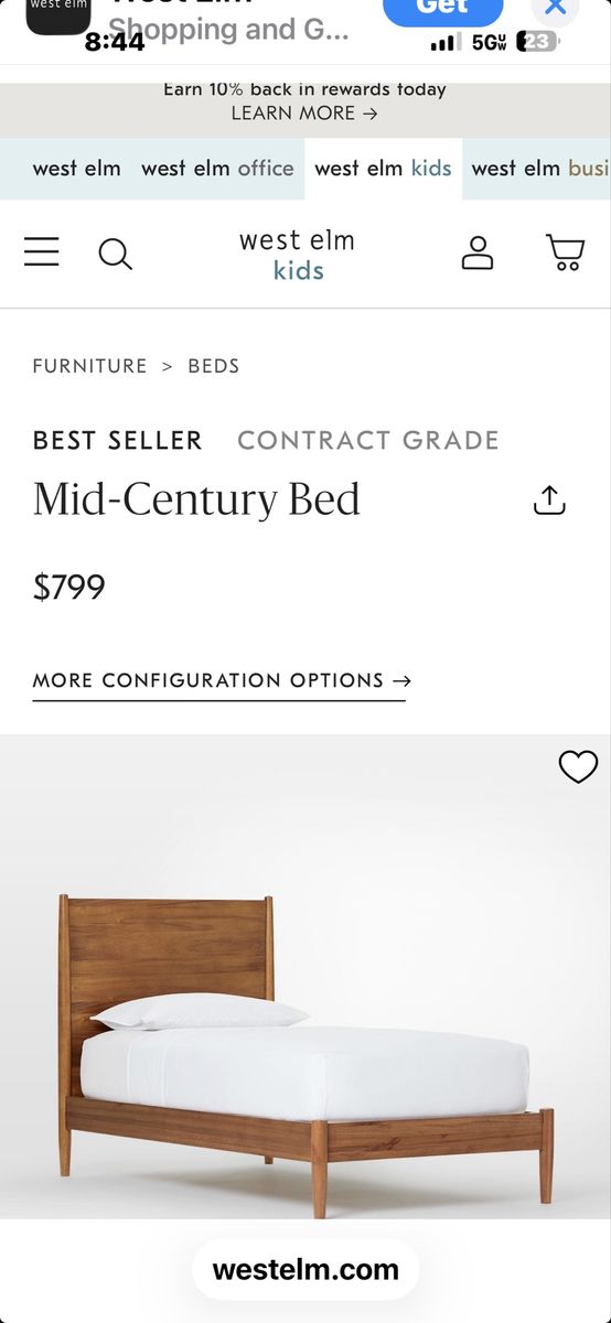 West Elm Kids Twin Bed