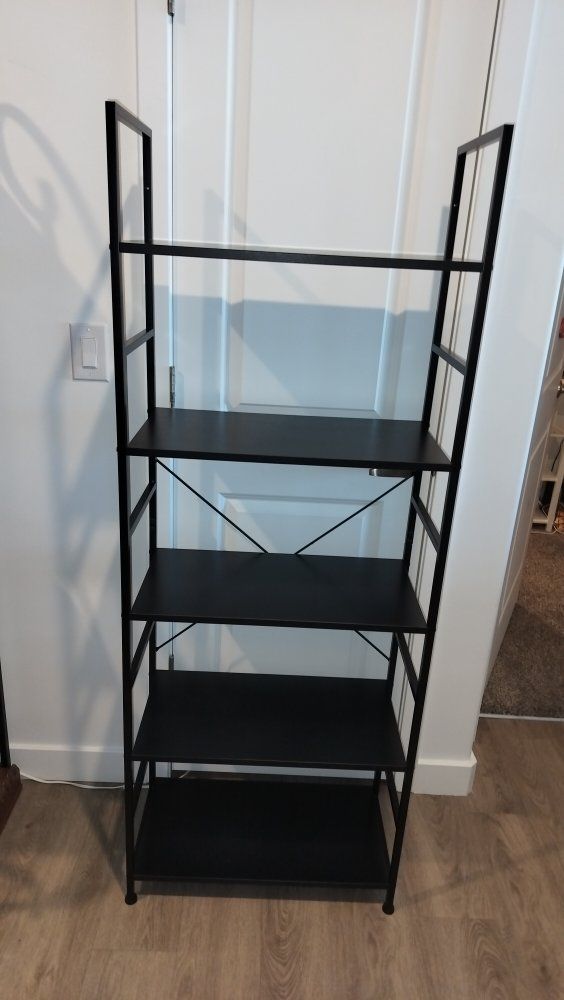 5 tier bookcase metal frame 5ft 3in tall