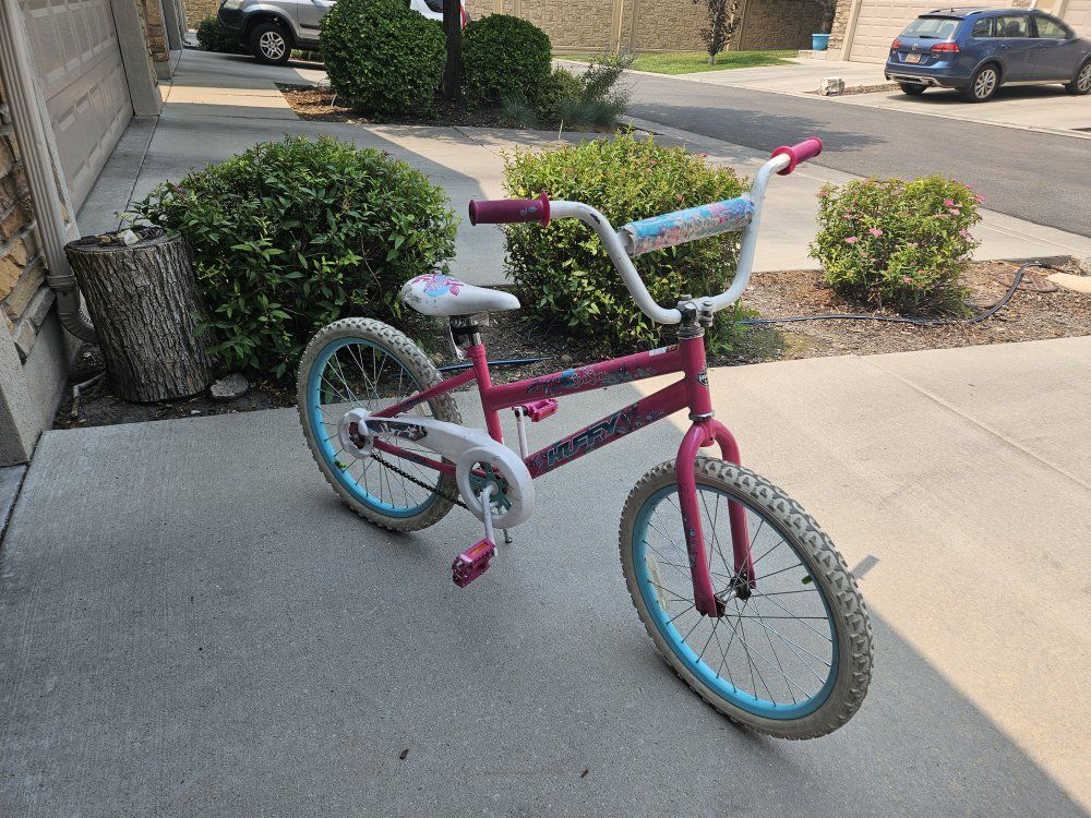 Girl's Pink & Blue 20" Wheel Kids' Bike