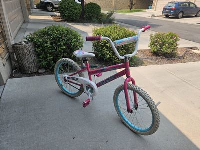 Girl's Pink & Blue 20" Wheel Kids' Bike