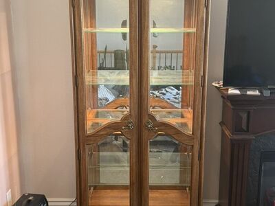 Beautiful Lit Curio Cabinet