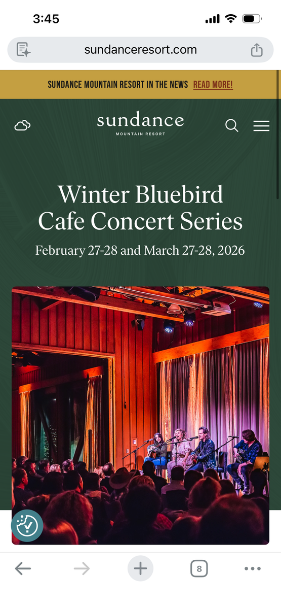 Bluebird cafe concert at Sundance