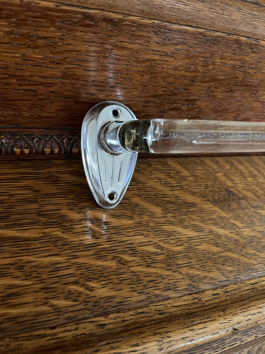Antique/Vintage Bent Clear Glass Towe
