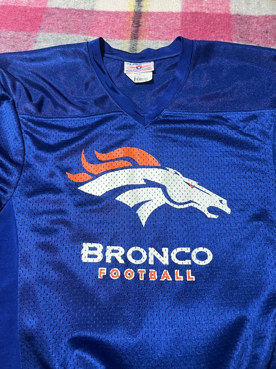 Teamwork Athletic Apparel Denver Broncos Replica Football Jersey Men's L/XL Blue