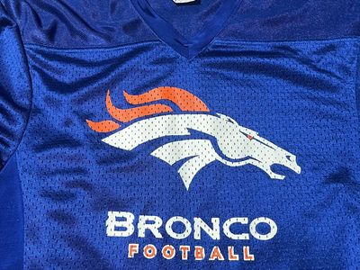 Teamwork Athletic Apparel Denver Broncos Replica Football Jersey Men's L/XL Blue
