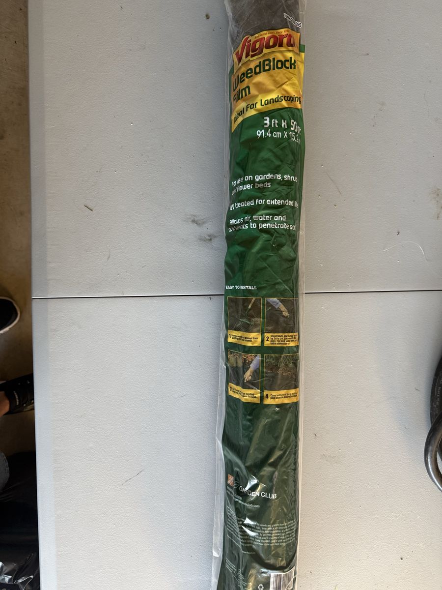 Vigoro WeedBlock Film for Landscaping, 3 ft x 50 ft - Ideal for Gardens, Shrubs, & Flower Beds