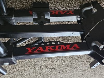 Hitch mounted bike rack for 2 bikes.