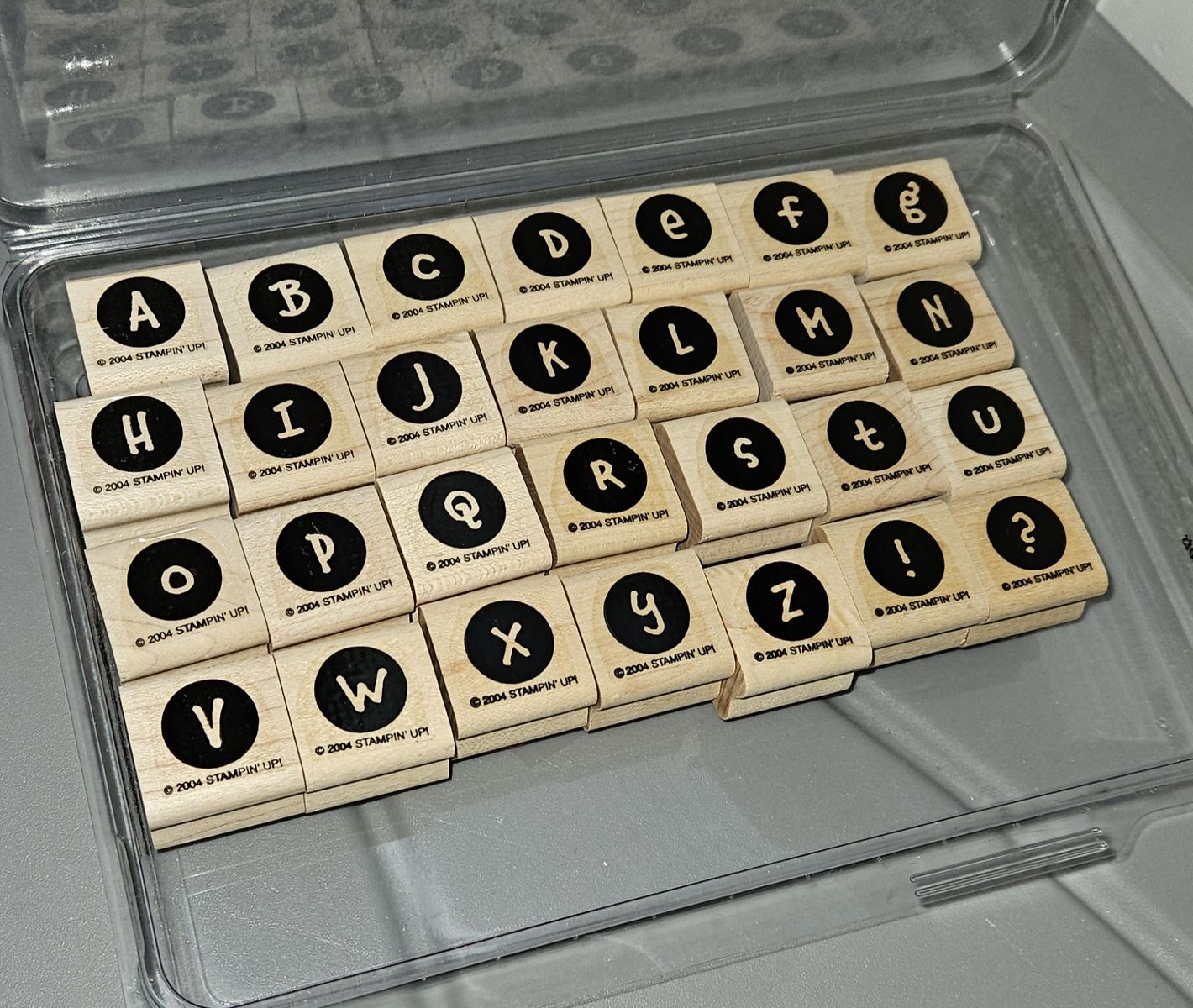 Stampin' Up! Alphabet Sets, Holiday, & Miscellaneous Rubber Stamps Sets in Cases