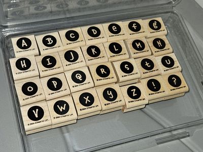 Stampin' Up! Alphabet Sets, Holiday, & Miscellaneous Rubber Stamps Sets in Cases