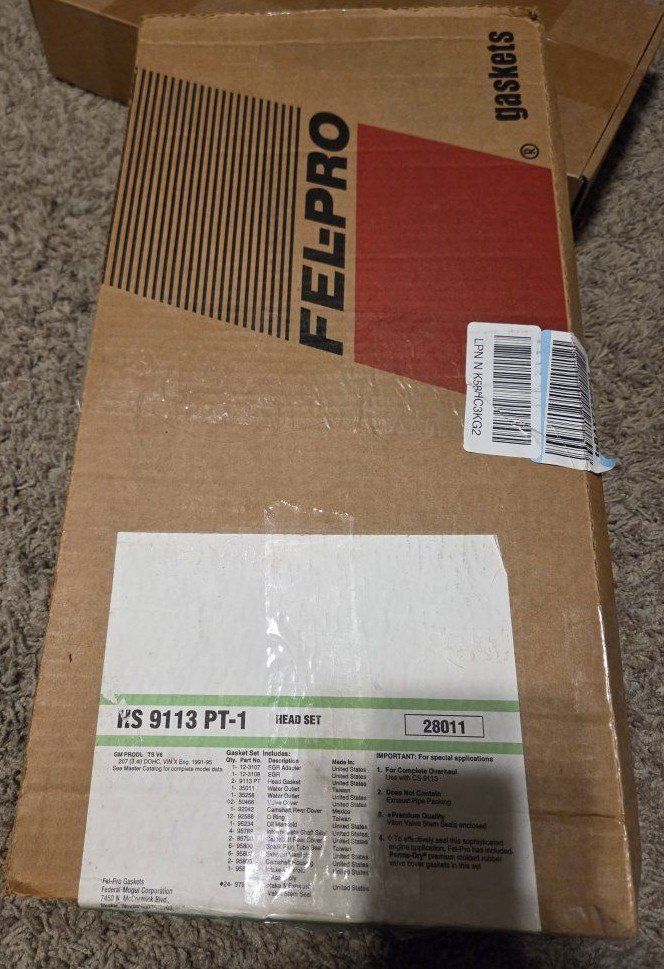 Fel-Pro MS 9113 PT-1 Head Gasket Set for GM V6 3.4L DOHC Engine 1991-95 Chevrolet, Oldsmobile and Pontiac