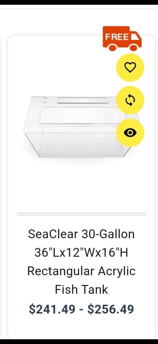 Clear Round edge fish tank. holds water.