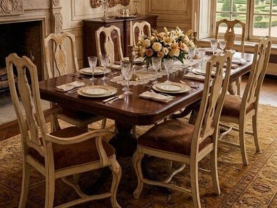 Set of 6 Drexel Heritage Dining Chairs Chinoiserie