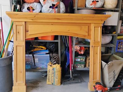 Solid Wood Fireplace Mantel Surround - Light Pine Finish