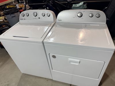 Whirlpool Washer & Dryer Set - White, Top Load, Electric, Excellent Condition