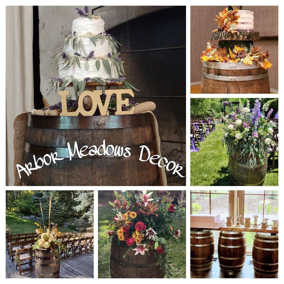 Whiskey and Wine Barrels for parties, wedding, event decor