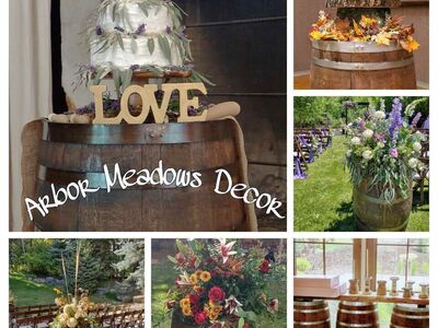 Whiskey and Wine Barrels for parties, wedding, event decor