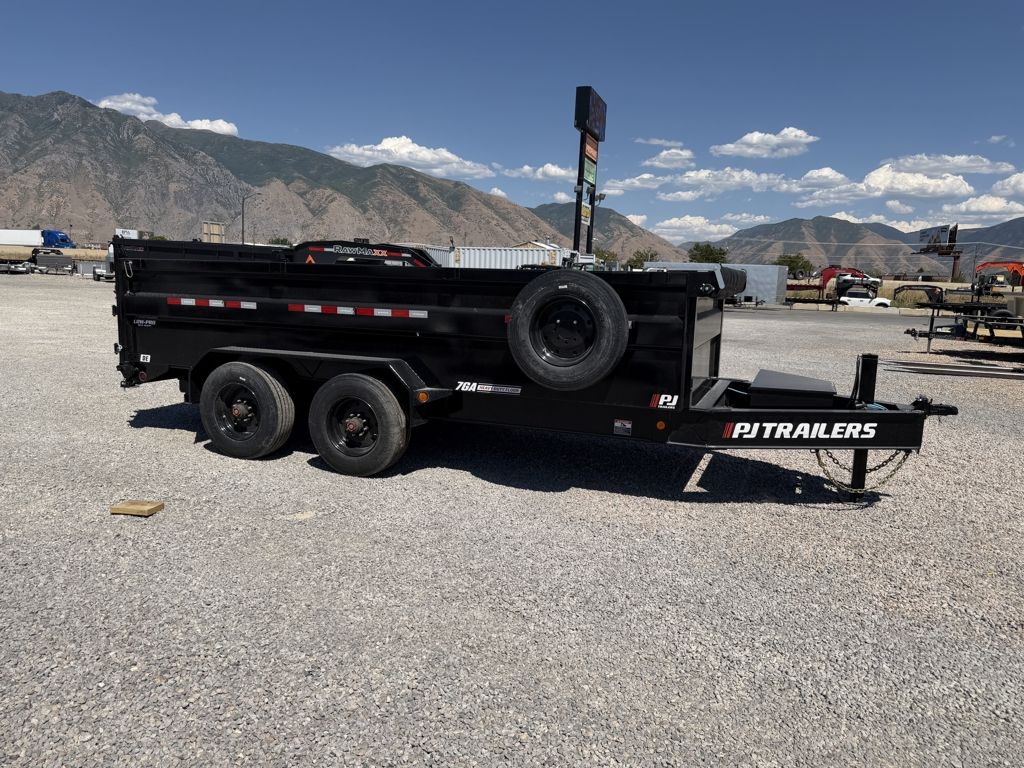 2027 PJ Trailers 7x16 21k HD Low-Pro (DE) Scissor Lift Dump Trailer