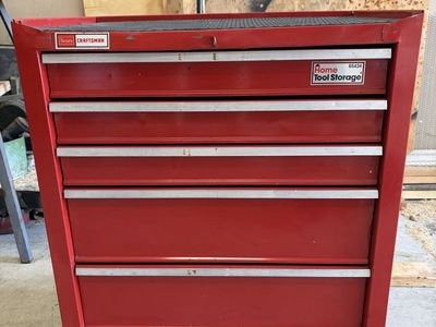 Craftsman 5-Drawer Red Rolling Tool Chest Bottom Box - Home Tool Storage