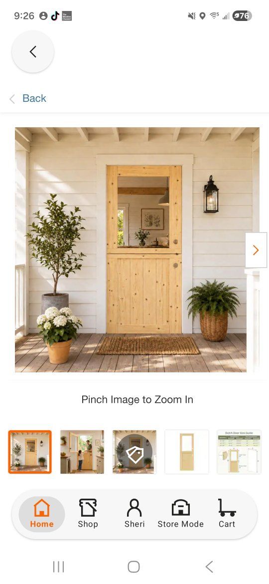Solid Pine Wood Dutch Door 32" x 80"
Qty-2