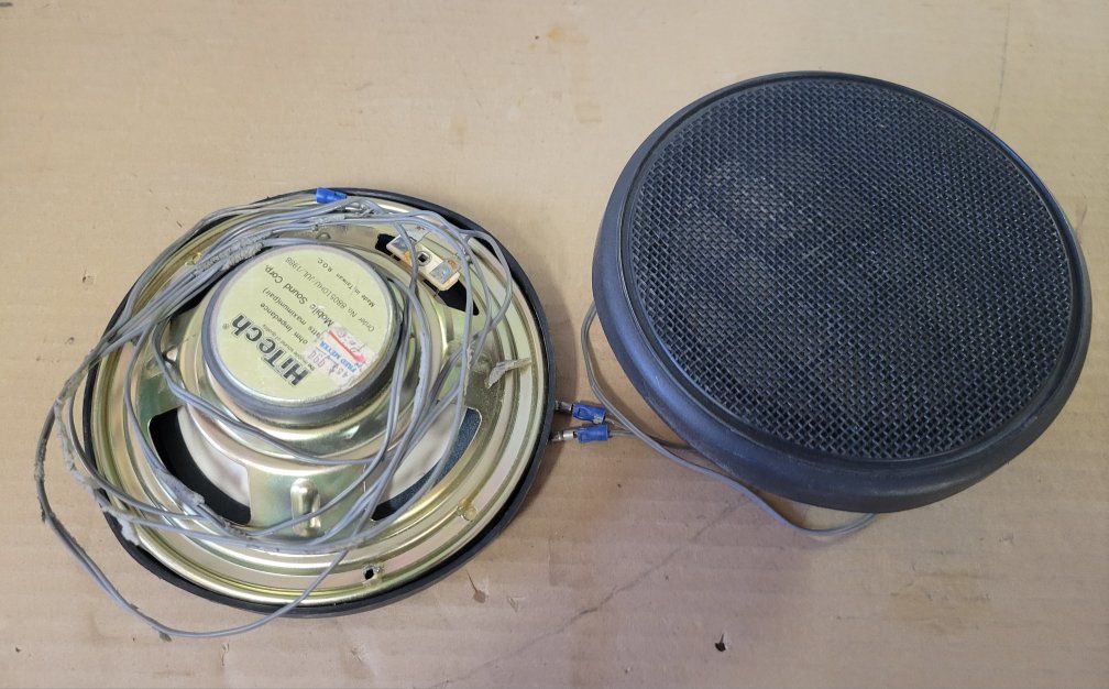 Vintage HiTech Mobile Sound Corp Car Speakers Pair with Grilles