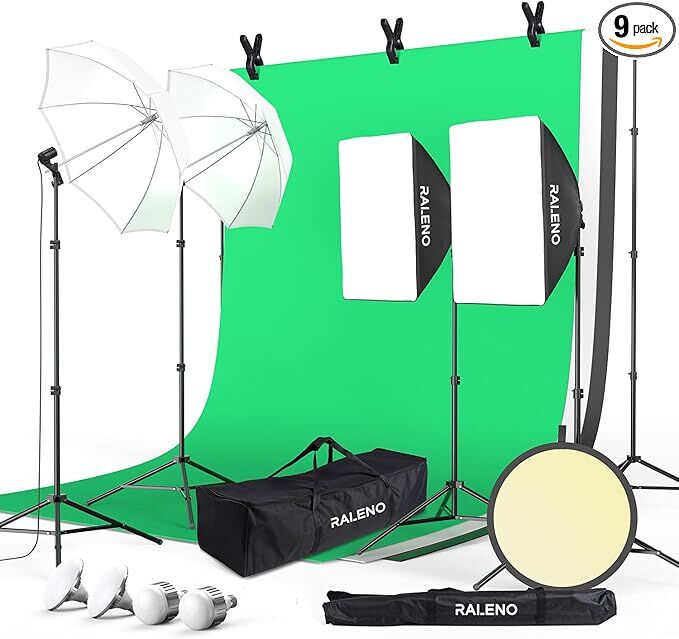 NEW Professional Photography Studio Kit - 900W Softbox & Backdrop Sets