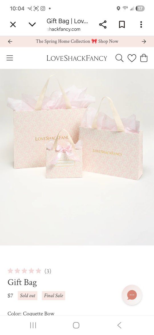 love Shack Fancy gift bags