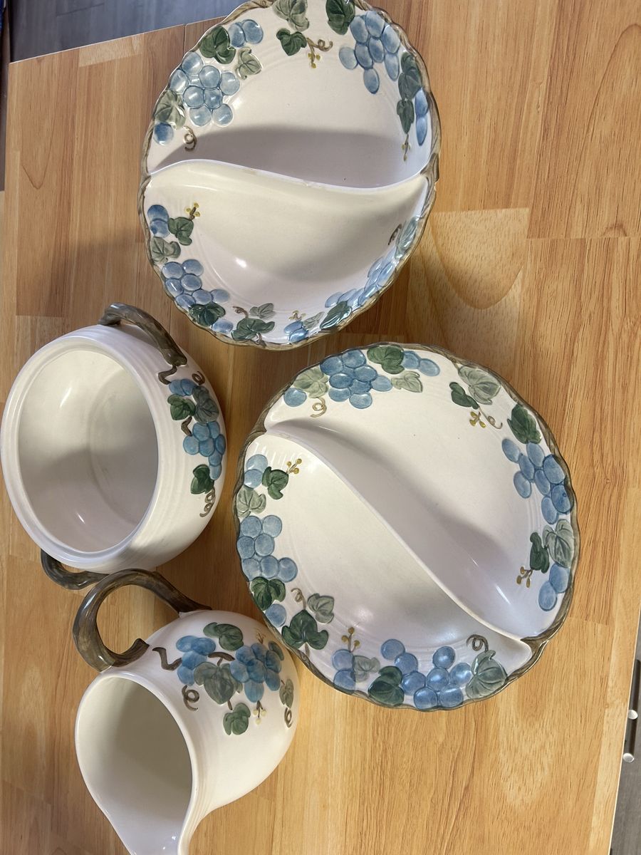 Antique bowls and pitcher