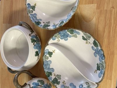 Antique bowls and pitcher