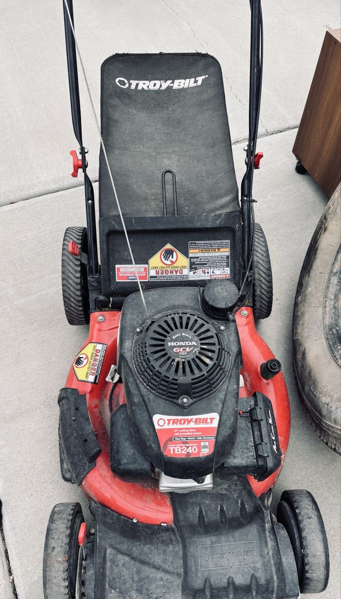 Troy built lawn mower