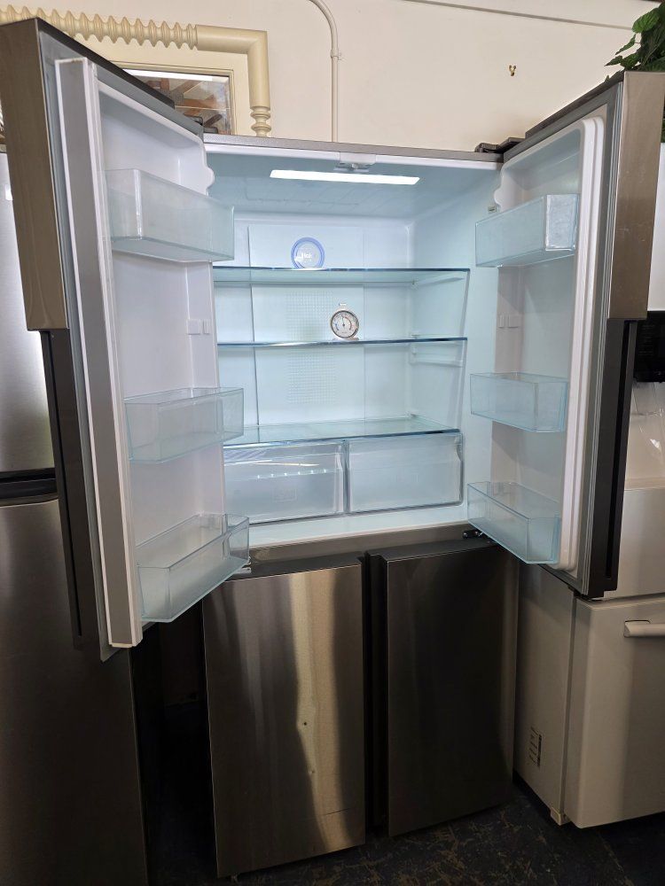 Haier 16.4 Cu. Ft. 4-Door Counter-Depth Refrigerator – Stainless Steel