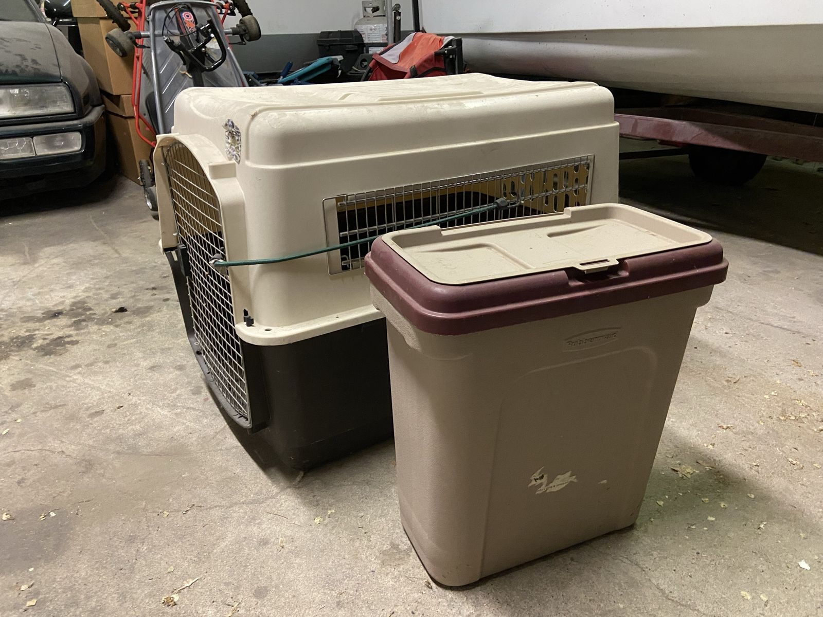 Dog kennel and food storage