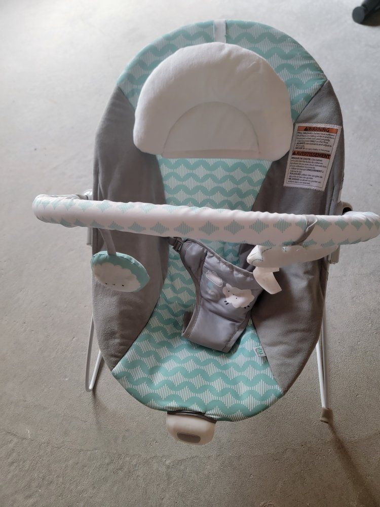 Ingenuity Baby Bouncer with Removable Headrest & Toy Bar