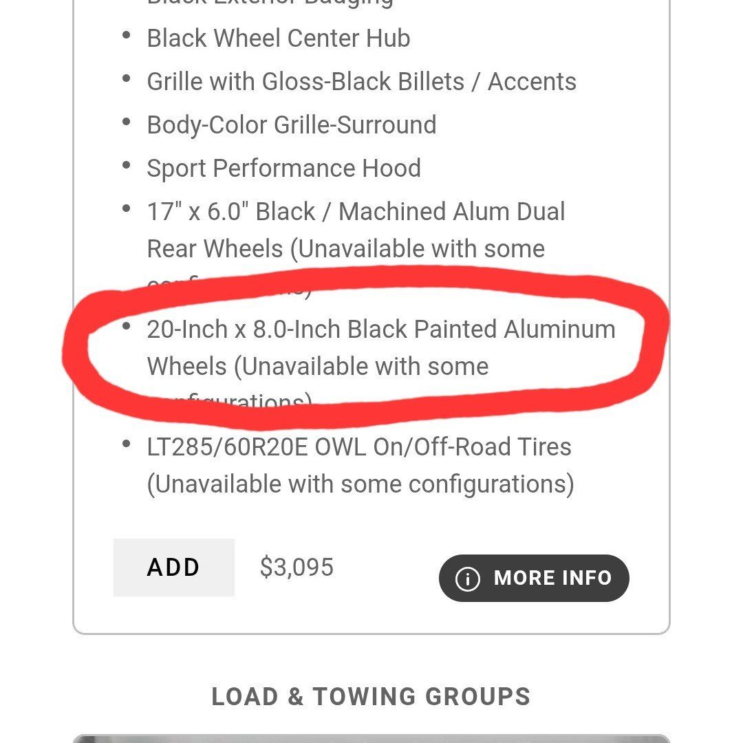 RAM 2026 Night Edition Wheels and Tires