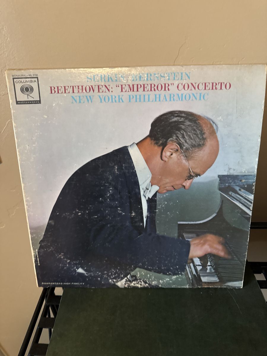 Serkin Bernstein Beethoven Emperor Concerto New York Philharmonic Vinyl LP