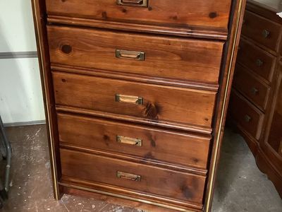 5 Drawer All Wood Dresser