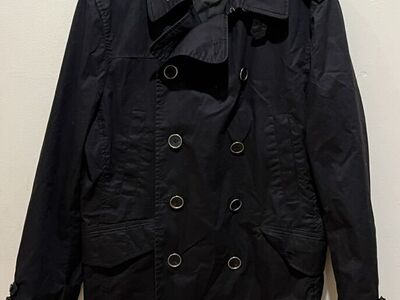 Spa Tasso Elba Long Black Trench Coat - Medium