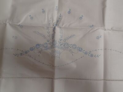 Vintage Stamped Pillowcases for Embroidery